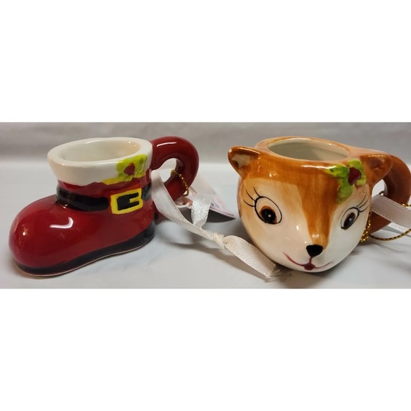 2021 Mr. Christmas Nostalgic Mini Mug Ornament Lot of 5 Holiday Ceramic 1.5 in. - Picture 5 of 11